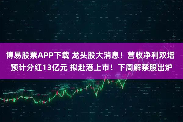 博易股票APP下载 龙头股大消息！营收净利双增 预计分红13亿元 拟赴港上市！下周解禁股出炉